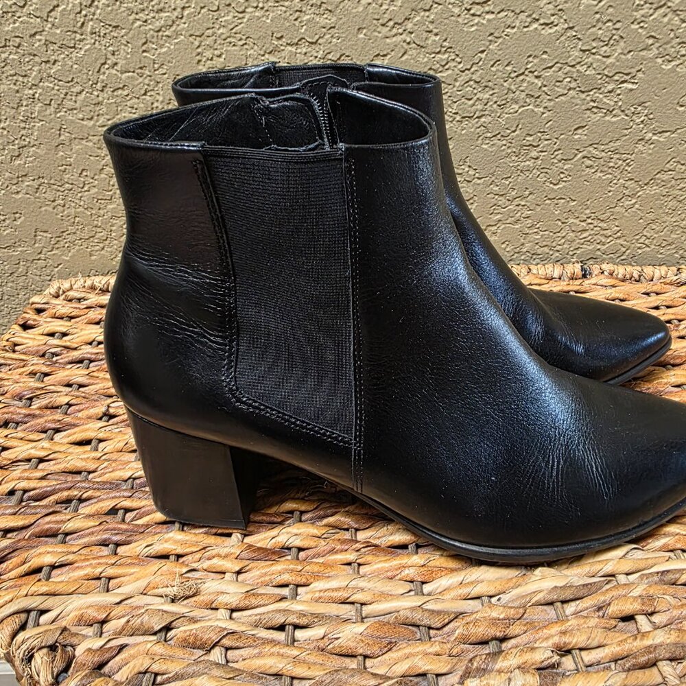 Ecco-Black ankle boots size 9.5 - Picture 2 of 4